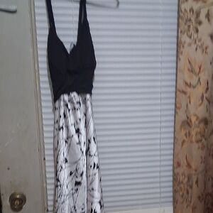 Black and White Spaghetti Strap Dress